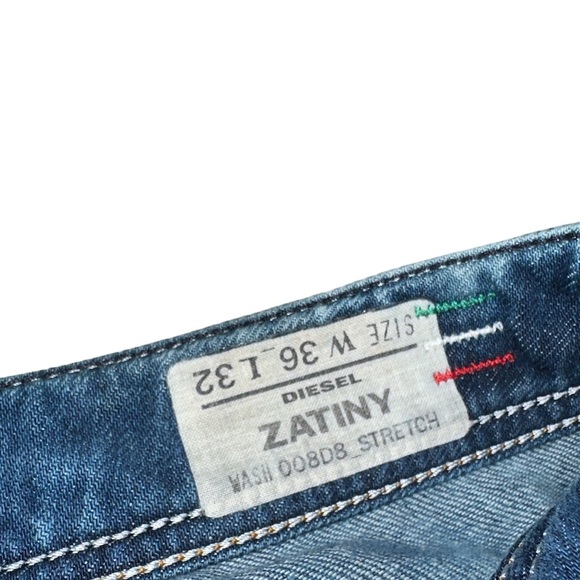 DIESEL INDUSTRY Zatiny Made in Italy Men’s Size 36 Jeans - Picture 4 of 7